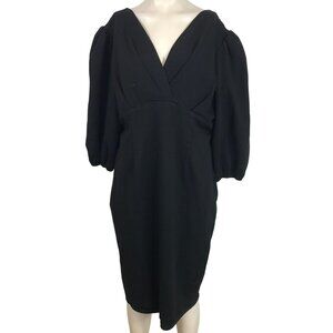 VIXEN MICHELINE PITT - WOMEN'S 3X -BLACK 3/4 LENGTH SLEEVE V NECK DRESS